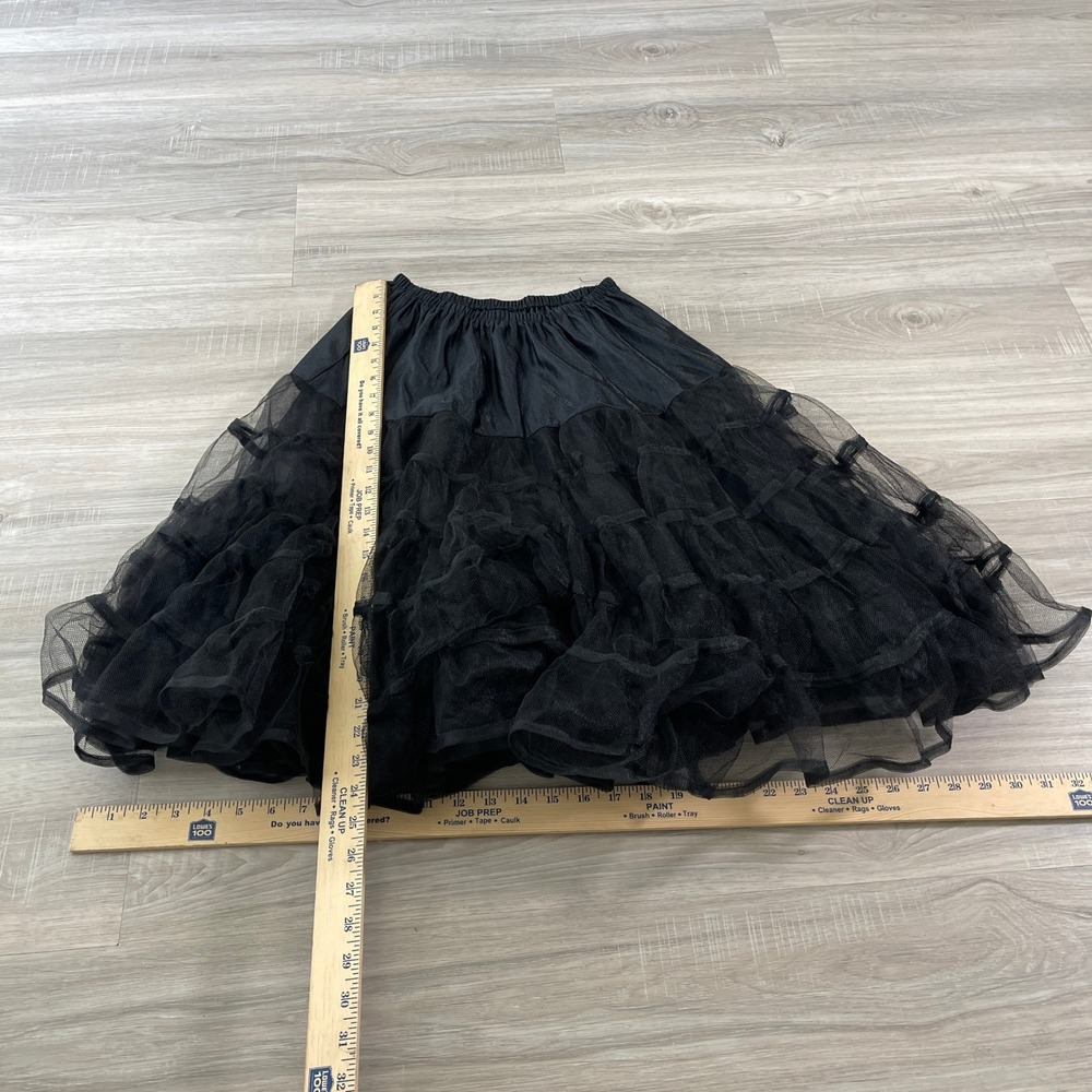 Leg Avenue Women's Skirt Petticoat Costume Sheer Whimsigoth Witchy OS Black - Picture 4 of 6